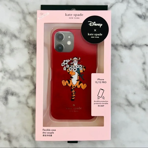 ケイトスペード　ティガーiPhoneケース12 12Pro kate spade NEW YORK - 新品 箱入りケイトスペード ティガーiPhone